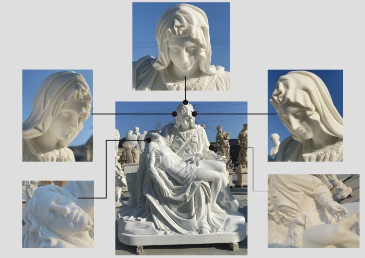 Wholesale Custom Stone Angel Headstone Hand-Carved White Marble Weeping Angel Tombstone for Sale