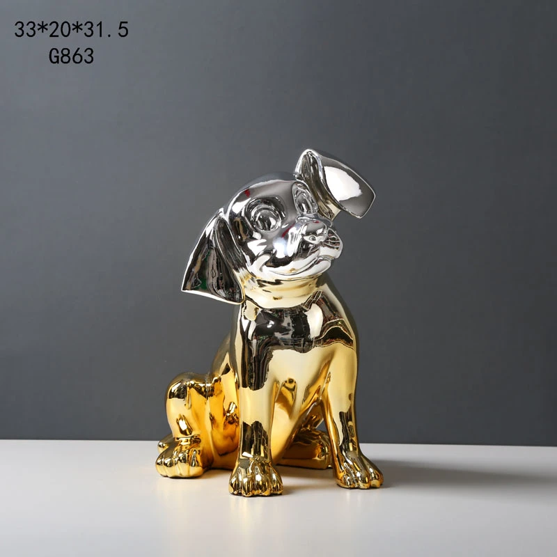 Dog Figurines Sculpture Craft for Living Room Resin Crafts Manufacturer