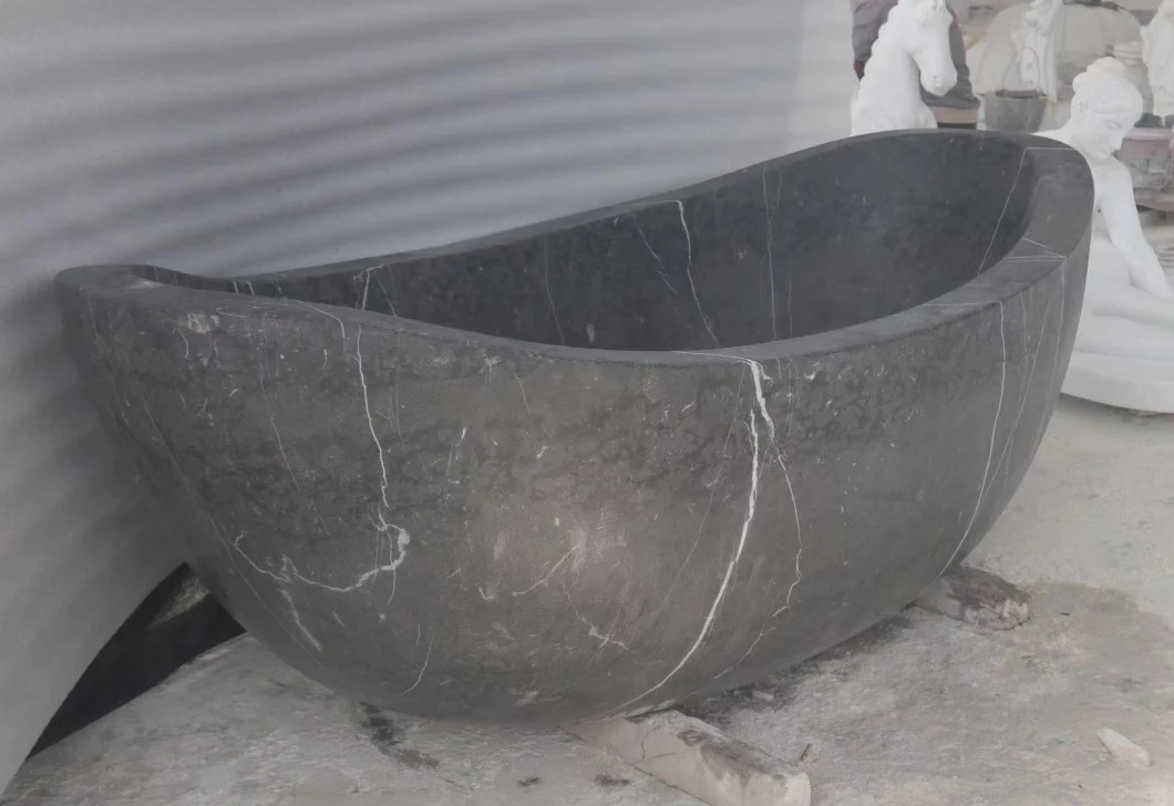 Free Standing Black Marble Bathtub