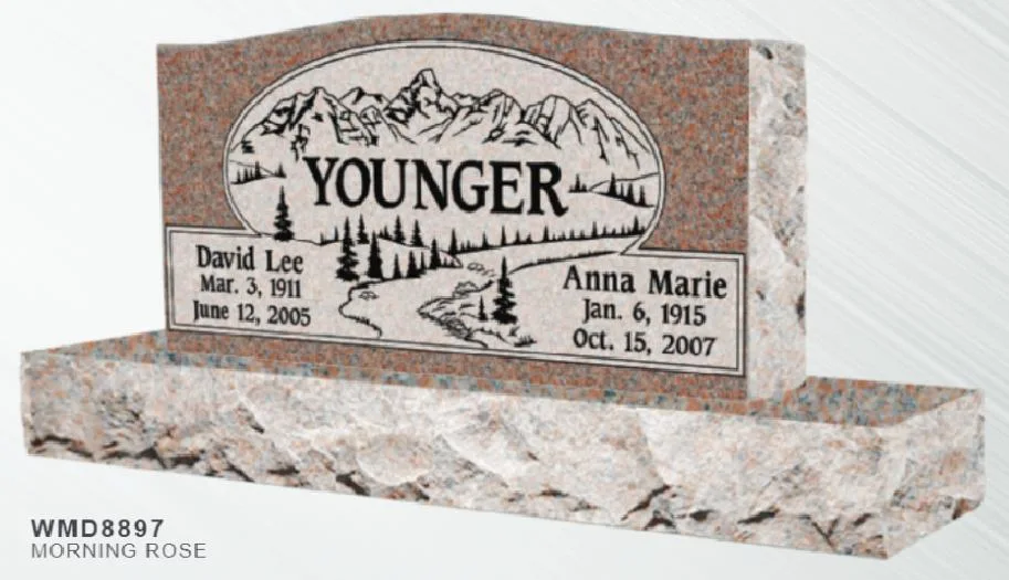 Natural Bahama Blue Granite Headstones Monuments Funeral Marble Slab Tombstone