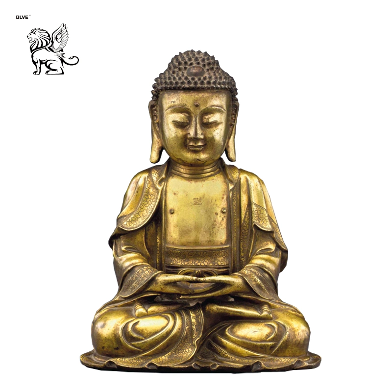 Buddhism Small Size Gold-Plated Bronze Shakyamuni Buddha Statues Sculpture Bsd-02